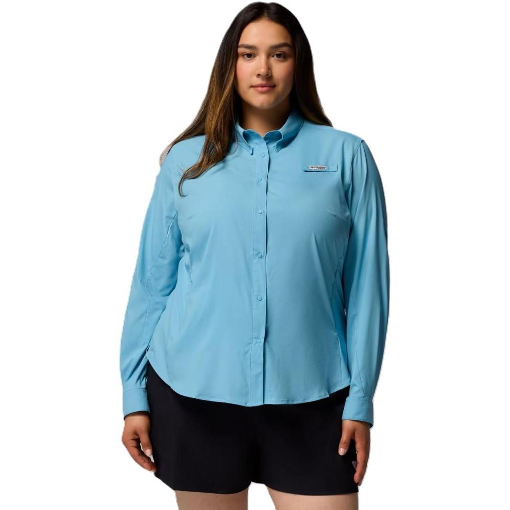 imageColumbia Womens PFG Tamiami II UPF 40 Long Sleeve Fishing ShirtVintage Blue