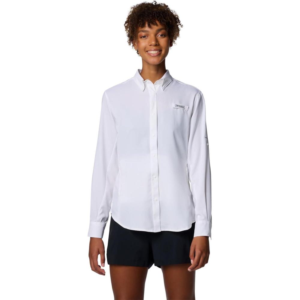 imageColumbia Womens PFG Tamiami II UPF 40 Long Sleeve Fishing ShirtWhite