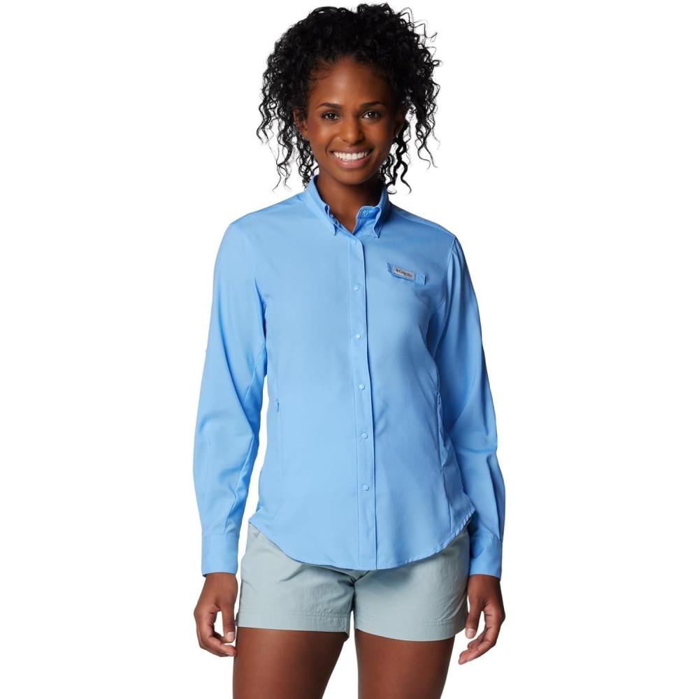 imageColumbia Womens PFG Tamiami II UPF 40 Long Sleeve Fishing ShirtWhite Cap