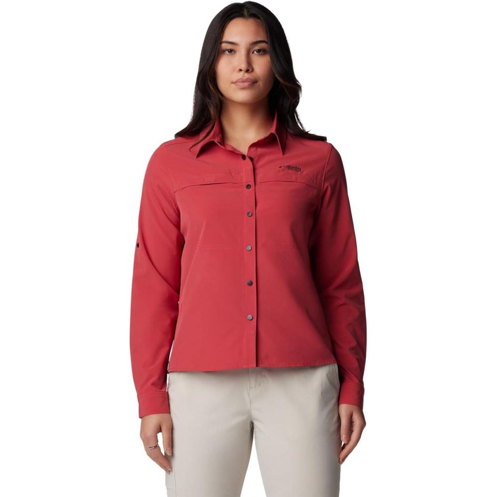 imageColumbia Womens Summit Valley Woven Long Sleeve ShirtDaredevil