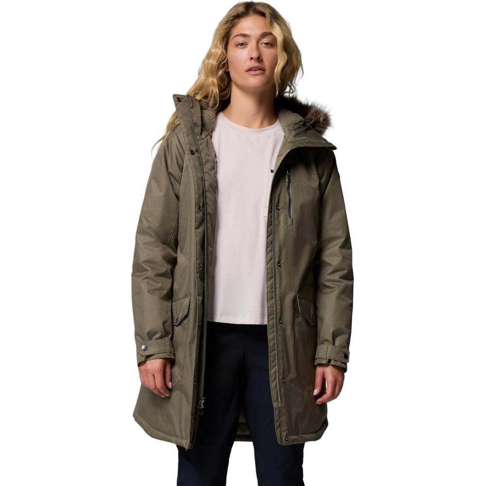 imageColumbia Womens Suttle Mountain Long Insulated JacketStone Green