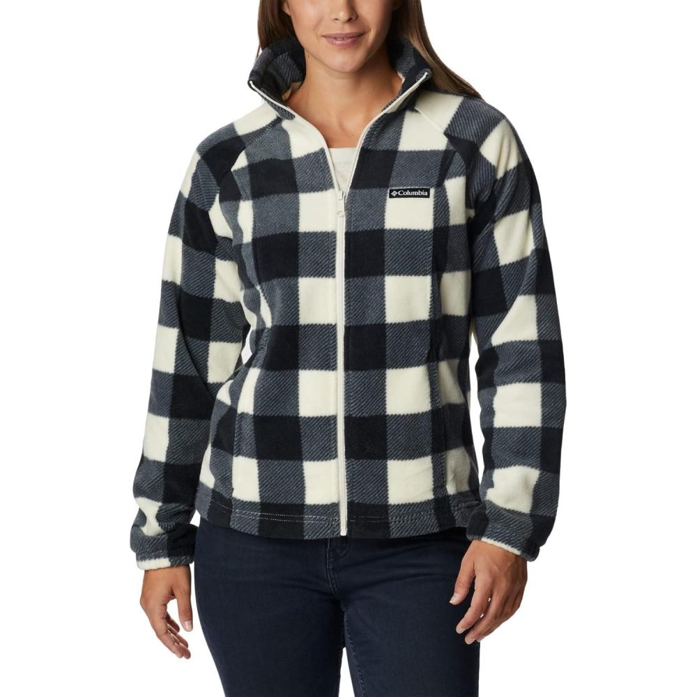 imageColumbia womens Benton Springs Printed Full ZipChalk Check Print