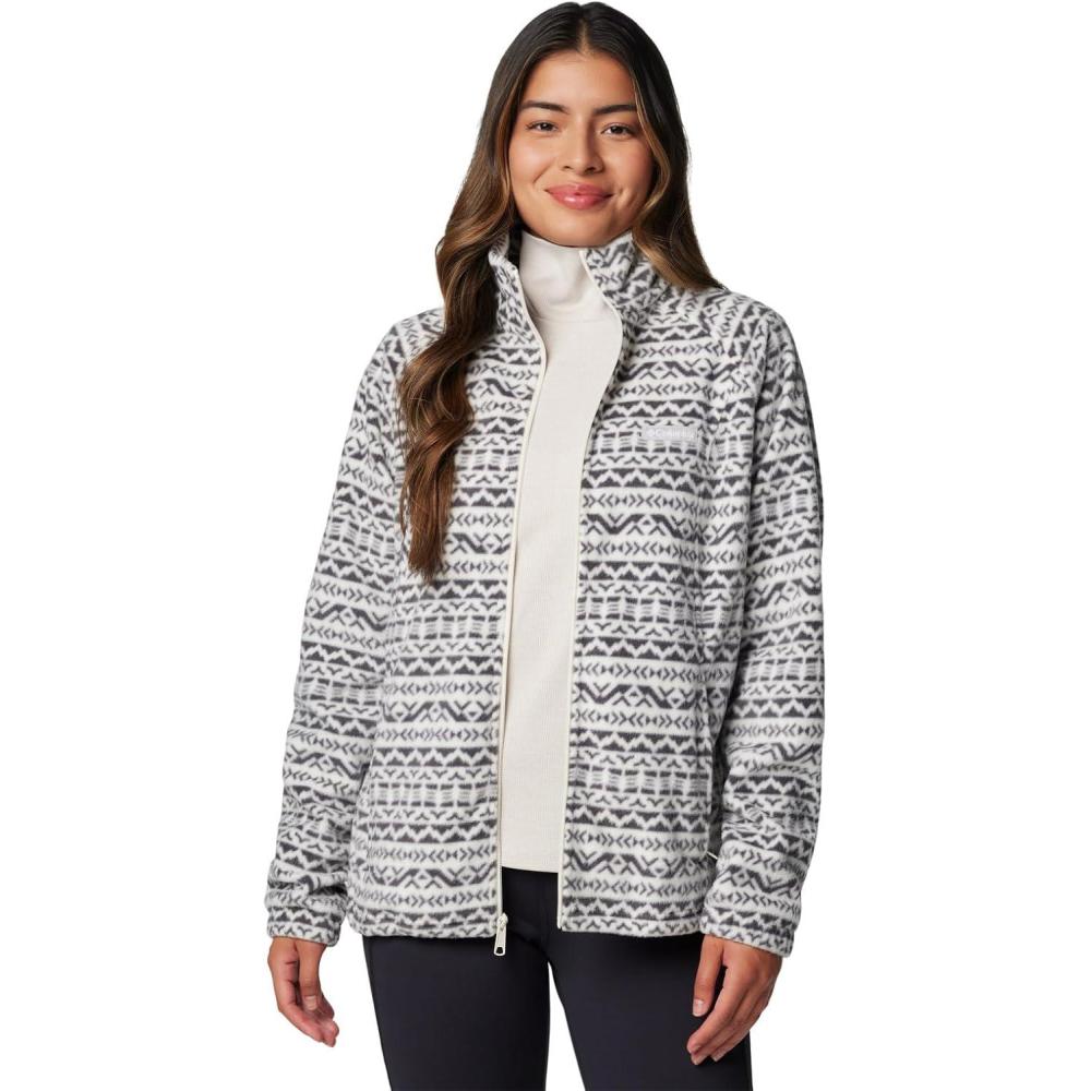 imageColumbia womens Benton Springs Printed Full ZipChalk Madras Tonal