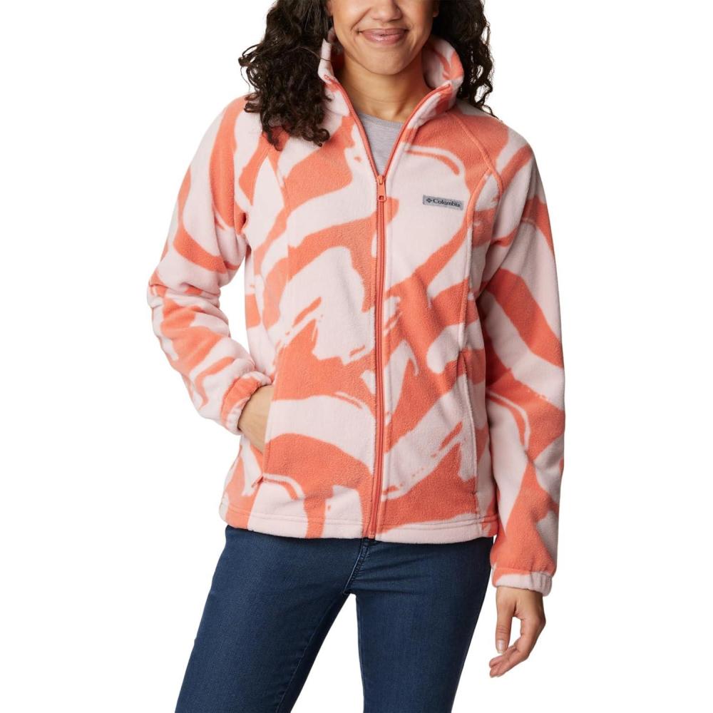 imageColumbia womens Benton Springs Printed Full ZipFaded Peach Snowdrifts Tonal