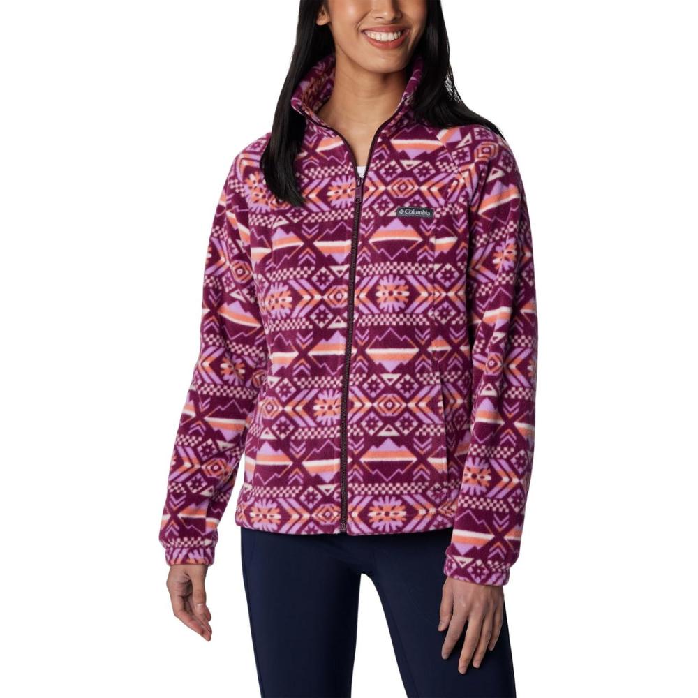 imageColumbia womens Benton Springs Printed Full ZipMarionberry Checkered Peaks