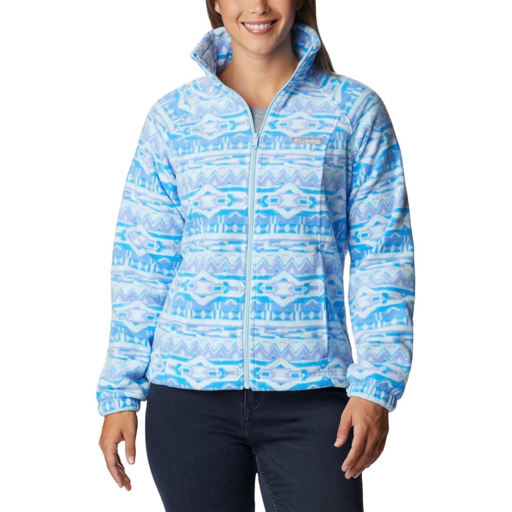 imageColumbia womens Benton Springs Printed Full ZipSerenity 80s Stripe