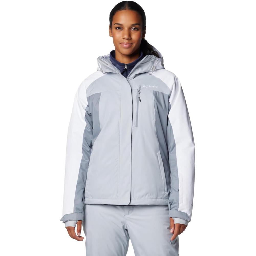 imageColumbia womens Snowy Summit Insulated JacketCirrus GreyTradewinds GreyWhite Dbby