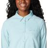 Columbia Womens Anytime Lite Long Sleeve Shirt(Aqua Haze)