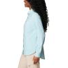 Columbia Womens Anytime Lite Long Sleeve Shirt(Aqua Haze)