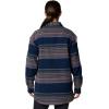 Columbia Women’s Calico Basin Shirt Jacket, Collegiate Navy Vista Stripe, XX-Large