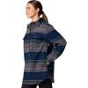 Columbia Women’s Calico Basin Shirt Jacket, Collegiate Navy Vista Stripe, XX-Large