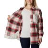 Columbia Womens Holly Hideaway Flannel ShirtButton Down Shirt(Chalk Multi Tartan)