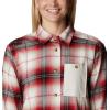 Columbia Womens Holly Hideaway Flannel ShirtButton Down Shirt(Chalk Multi Tartan)