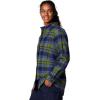 Columbia Womens Holly Hideaway Flannel ShirtButton Down Shirt(Collegiate Navy Multiplaid)