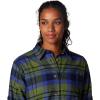 Columbia Womens Holly Hideaway Flannel ShirtButton Down Shirt(Collegiate Navy Multiplaid)