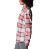 Columbia Womens Holly Hideaway Flannel ShirtButton Down Shirt(Faded Peach Ombre Tartan)