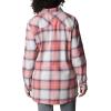 Columbia Womens Holly Hideaway Flannel ShirtButton Down Shirt(Faded Peach Ombre Tartan)
