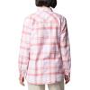 Columbia Womens Holly Hideaway Flannel ShirtButton Down Shirt(Pink Dawn Multiplaid)