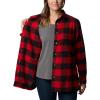 Columbia Womens Holly Hideaway Flannel ShirtButton Down Shirt(Red Lily Buffalo Check)