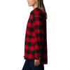 Columbia Womens Holly Hideaway Flannel ShirtButton Down Shirt(Red Lily Buffalo Check)