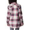 Columbia Womens Holly Hideaway Flannel ShirtButton Down Shirt(Red Lily Ombre Tartan)