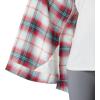 Columbia Womens Holly Hideaway Flannel ShirtButton Down Shirt(Red Lily Ombre Tartan)