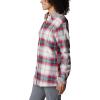 Columbia Womens Holly Hideaway Flannel ShirtButton Down Shirt(Red Lily Ombre Tartan)
