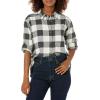 Columbia Womens Holly Hideaway Flannel ShirtButton Down Shirt(Shark Buffalo Check)
