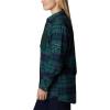 Columbia Womens Holly Hideaway Flannel ShirtButton Down Shirt(Spruce Multi Tartan)