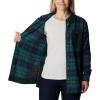 Columbia Womens Holly Hideaway Flannel ShirtButton Down Shirt(Spruce Multi Tartan)