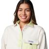Columbia Womens PFG Open Water Shirt Jacket(Stone/Spring Yellow)