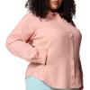 Columbia Women’s PFG Tamiami II UPF 40 Long Sleeve Fishing Shirt(Faux Pink)