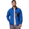 Columbia mens Fast Trek Overlay Full Zip(Mountain Blue/Collegiate Navy)