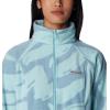 Columbia womens Benton Springs Printed Full Zip(Aqua Haze Snowdrifts Tonal)