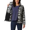 Columbia womens Benton Springs Printed Full Zip(Black Checkered Peaks Tonal)