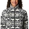 Columbia womens Benton Springs Printed Full Zip(Black Checkered Peaks Tonal)
