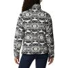 Columbia womens Benton Springs Printed Full Zip(Black Checkered Peaks Tonal)