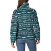 Columbia womens Benton Springs Printed Full Zip(Bright Aqua Checkered Peaks)