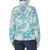 Columbia womens Benton Springs Printed Full Zip(Bright Aqua/Distant Peaks)