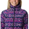 Columbia womens Benton Springs Printed Full Zip(Dark Sapphire 80s Stripe)