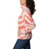 Columbia womens Benton Springs Printed Full Zip(Faded Peach Snowdrifts Tonal)