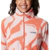 Columbia womens Benton Springs Printed Full Zip(Faded Peach Snowdrifts Tonal)