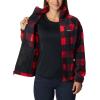 Columbia womens Benton Springs Printed Full Zip(Red Lily Check)