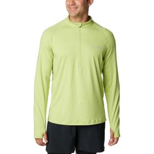Columbia Men’s Endless Trail Half Zip Mesh Long Sleev(Napa Green)