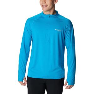 Columbia Men’s Endless Trail Half Zip Mesh Long Sleev(Ocean Blue)