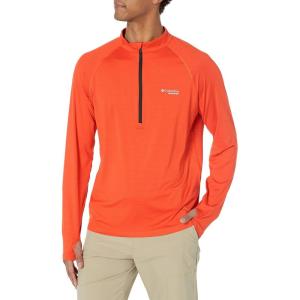 Columbia Men’s Endless Trail Half Zip Mesh Long Sleev(Spicy)