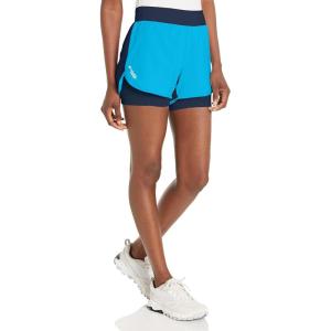 Columbia Womens Endless Trail 2 in 1 ShortHiking Shorts(Ocean Blue/Collegiate Navy)