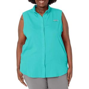 Columbia Women’s Extended Tamiami Women’s Sleeveless Shirt(Electric Turquoise)