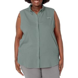 Columbia Women’s Extended Tamiami Women’s Sleeveless Shirt(Light Lichen)
