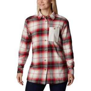 Columbia Womens Holly Hideaway Flannel ShirtButton Down Shirt(Chalk Multi Tartan)